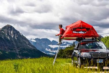 UV 50+ Roof Rack Camping Tent , Jeep Roof Mounted Tent Fashionable Design