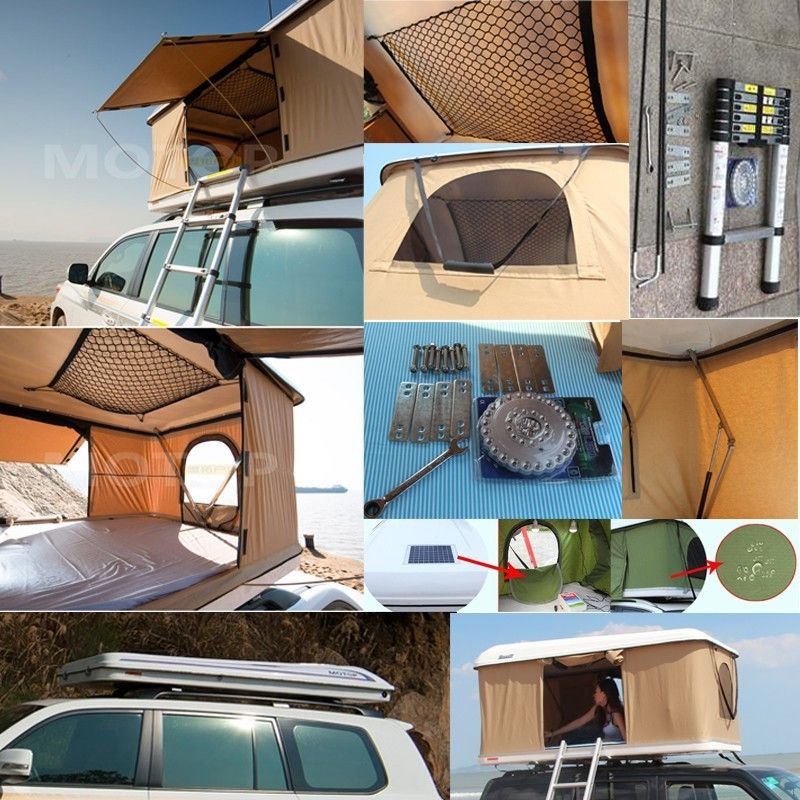 Tear Resistant Car Top Tent Hard Shell With Clipper - Built Design