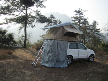 Anti Water Car Roof Mounted Tent With 2M Extendable Aluminum Ladder