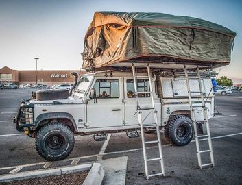Green And Beige Off Road Roof Top Tent 310*190*130CM Unfolding Size