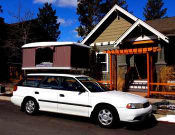 Custom 4X4 Fiberglass Car Roof Top Tent Single Layer , Rectangle Shaped