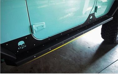 Jeep JK Wrangler BLADE Rock Slider For 4 Door With Car surrounded