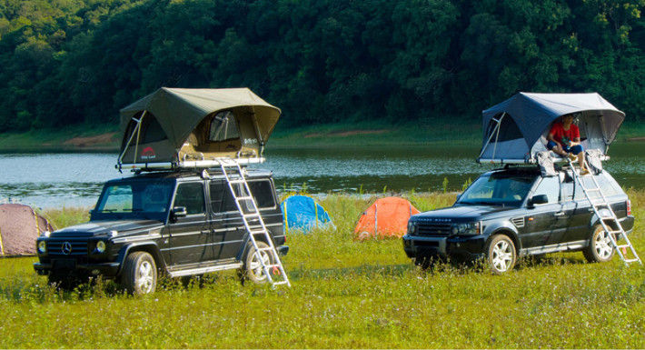 Outdoor Adventure Car Roof Camper Tent , 2 Person Aluminium Roof Top Tent