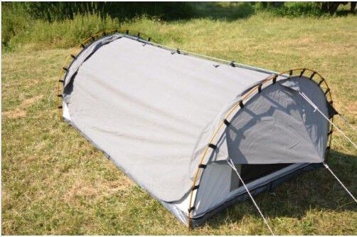 Fire Prevention 2 Person Swag Tent , Canvas Camping Swag Tent Sun Shelter