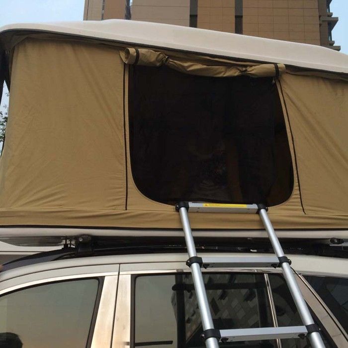 Custom 4X4 Fiberglass Car Roof Top Tent Single Layer , Rectangle Shaped