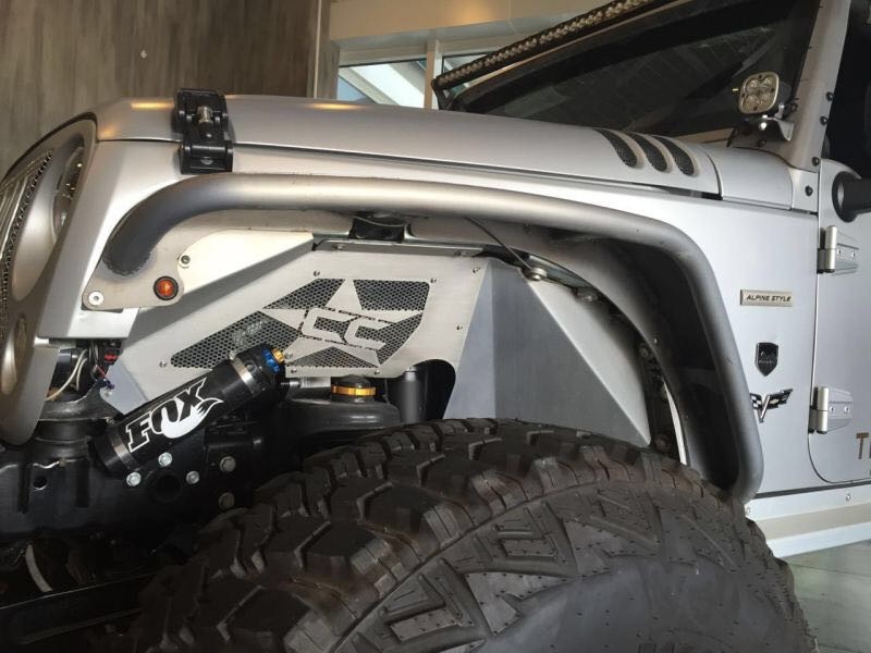 Jeep Wrangler Aluminum Front Inner Fender Kit Material Aluminum