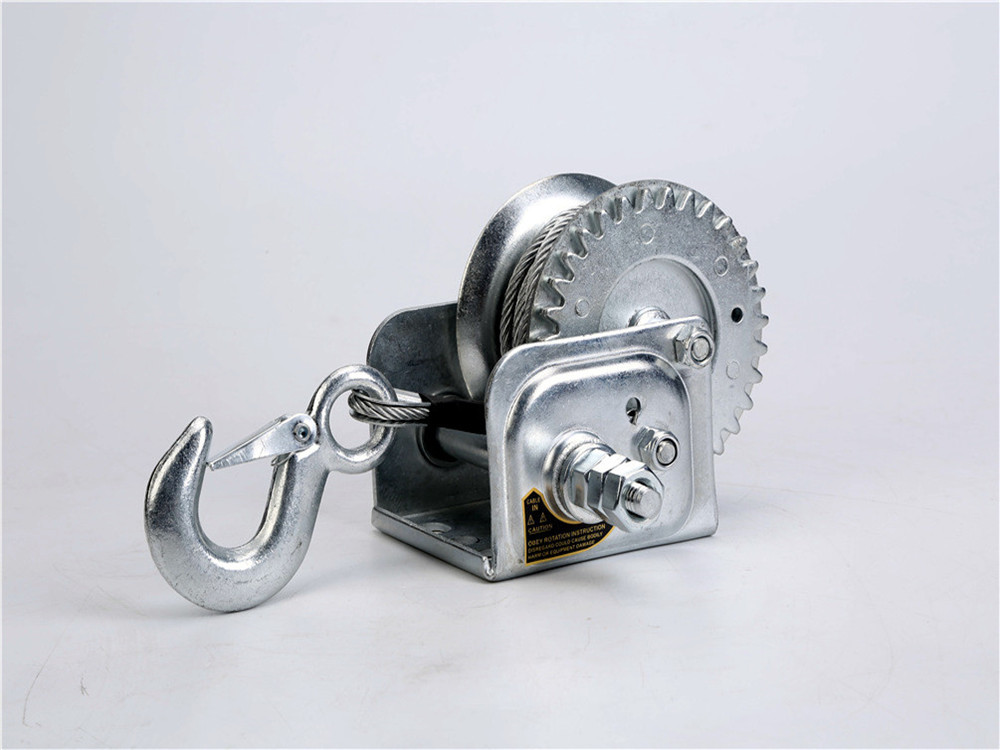 Hand winch portable heavy steel cable manual winch 600lbs for boat sale wholesale